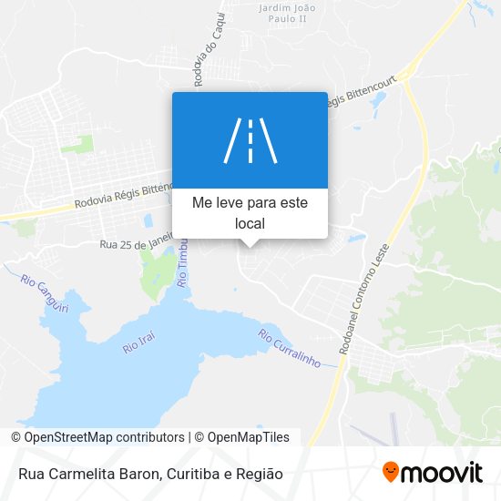 Rua Carmelita Baron mapa