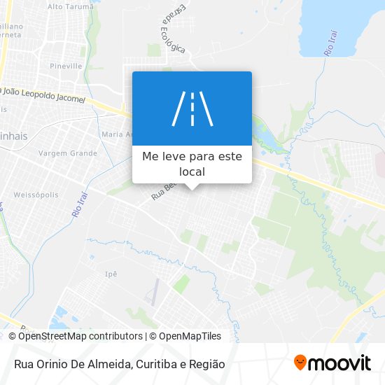 Rua Orinio De Almeida mapa