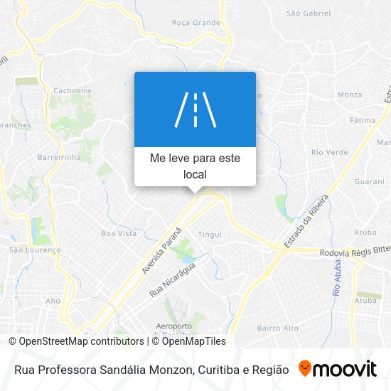 Rua Professora Sandália Monzon mapa
