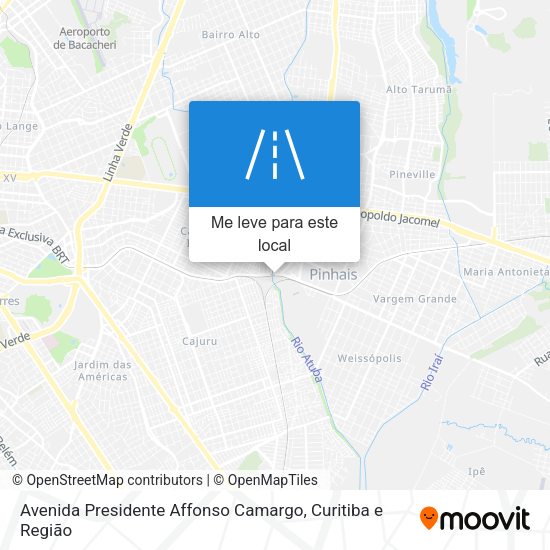 Avenida Presidente Affonso Camargo mapa