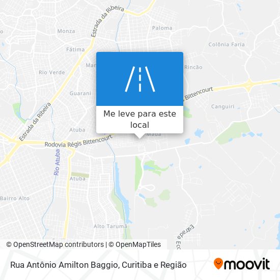 Rua Antônio Amilton Baggio mapa