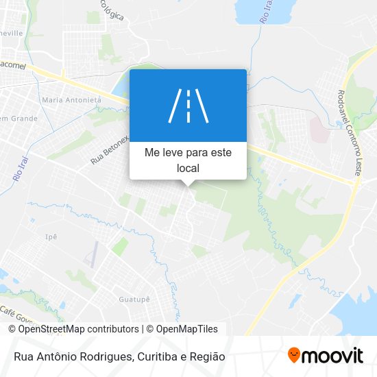 Rua Antônio Rodrigues mapa