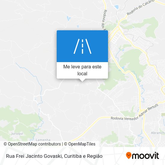 Rua Frei Jacinto Govaski mapa