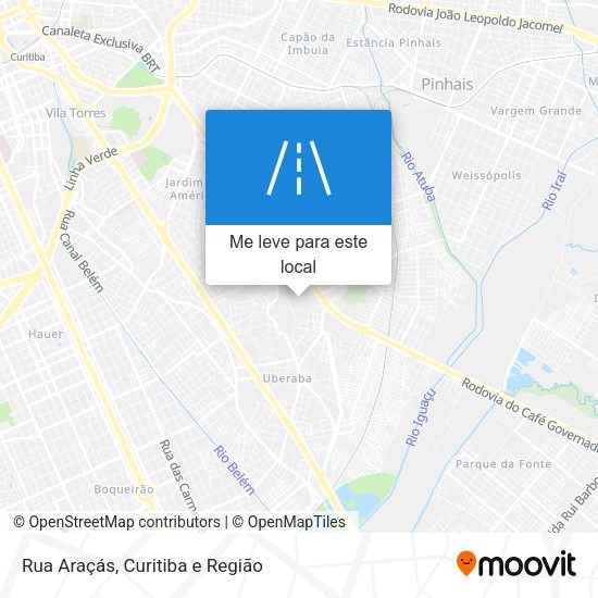 Rua Araçás mapa