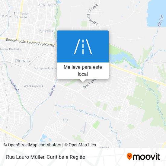 Rua Lauro Müller mapa