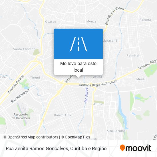 Rua Zenita Ramos Gonçalves mapa