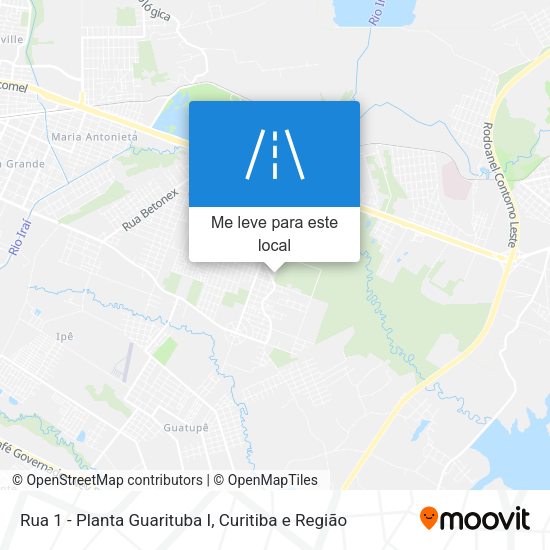 Rua 1 - Planta Guarituba I mapa