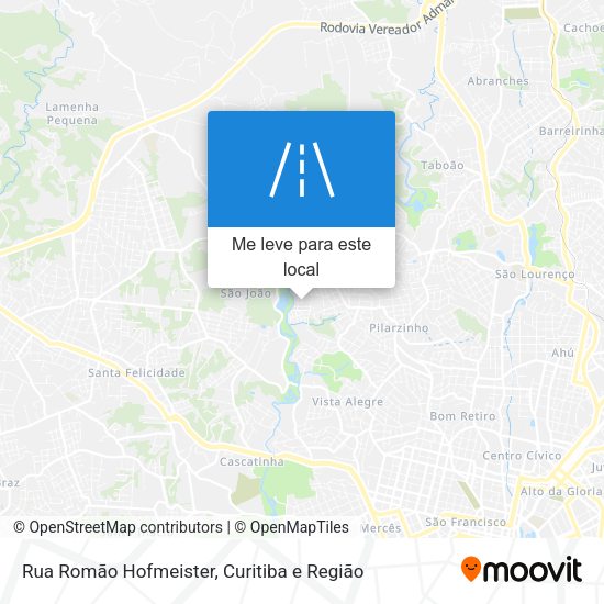 Rua Romão Hofmeister mapa