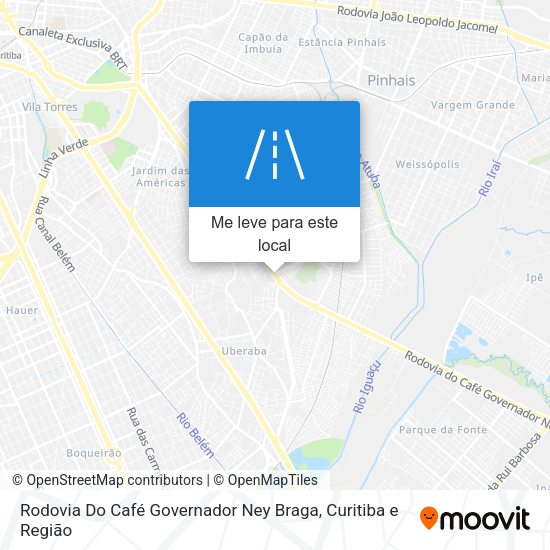 Rodovia Do Café Governador Ney Braga mapa