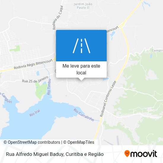 Rua Alfredo Miguel Baduy mapa