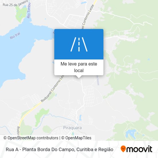 Rua A - Planta Borda Do Campo mapa
