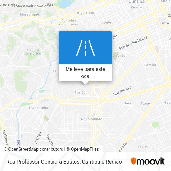 Rua Professor Obirajara Bastos mapa