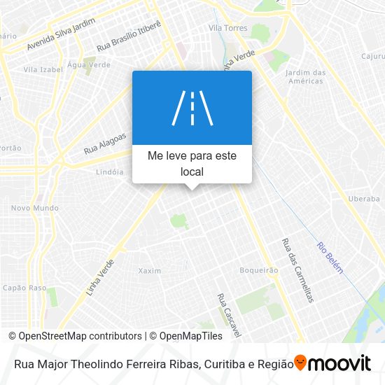 Rua Major Theolindo Ferreira Ribas mapa