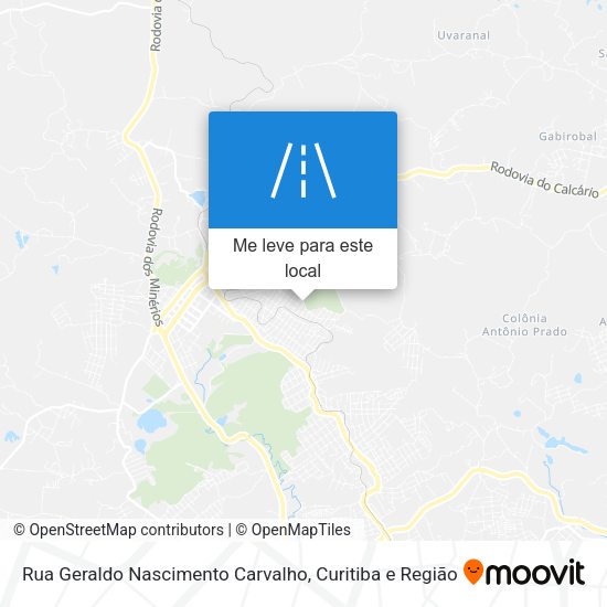 Rua Geraldo Nascimento Carvalho mapa