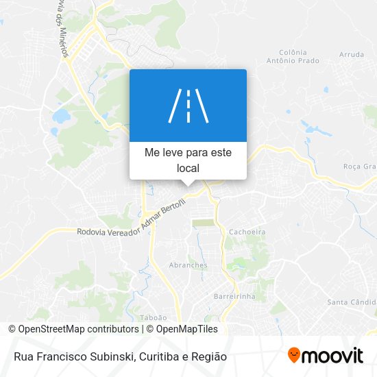 Rua Francisco Subinski mapa