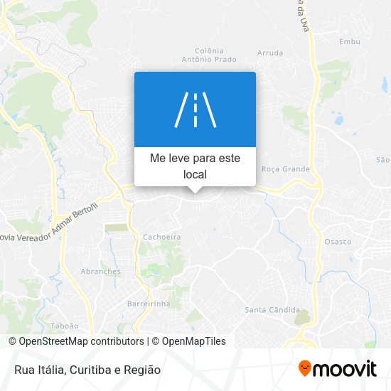 Rua Itália mapa