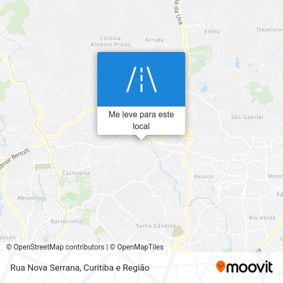 Rua Nova Serrana mapa