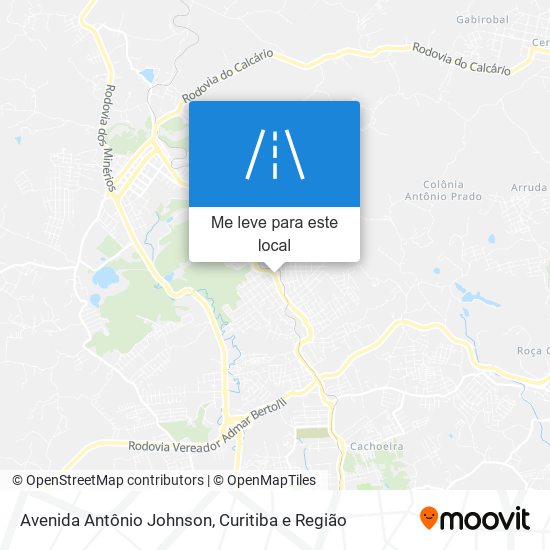 Avenida Antônio Johnson mapa