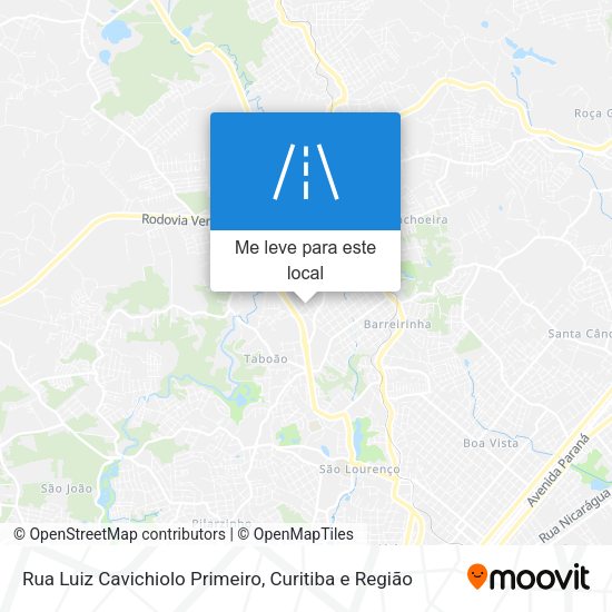 Rua Luiz Cavichiolo Primeiro mapa