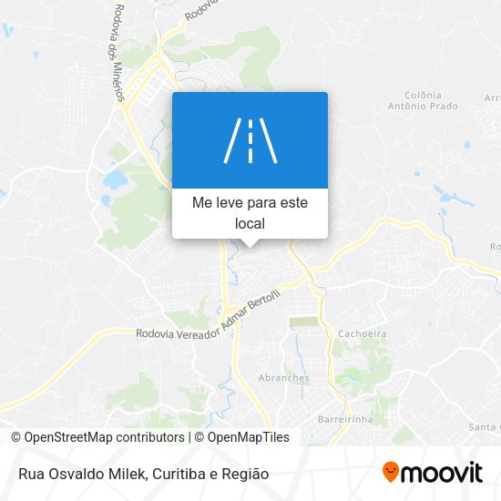 Rua Osvaldo Milek mapa