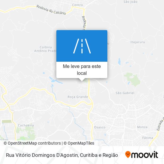 Rua Vitório Domingos D'Agostin mapa