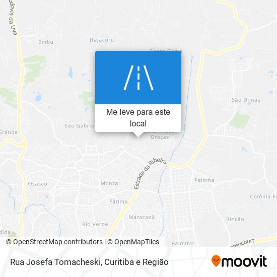 Rua Josefa Tomacheski mapa