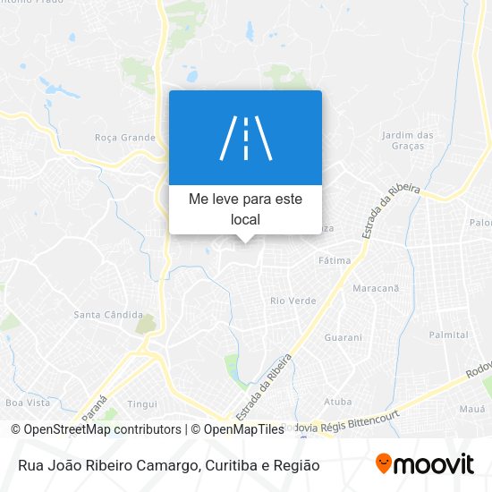 Rua João Ribeiro Camargo mapa