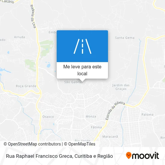 Rua Raphael Francisco Greca mapa