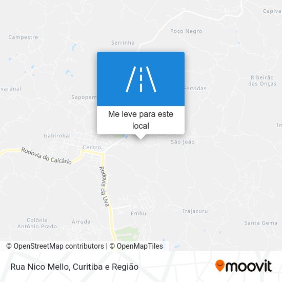 Rua Nico Mello mapa