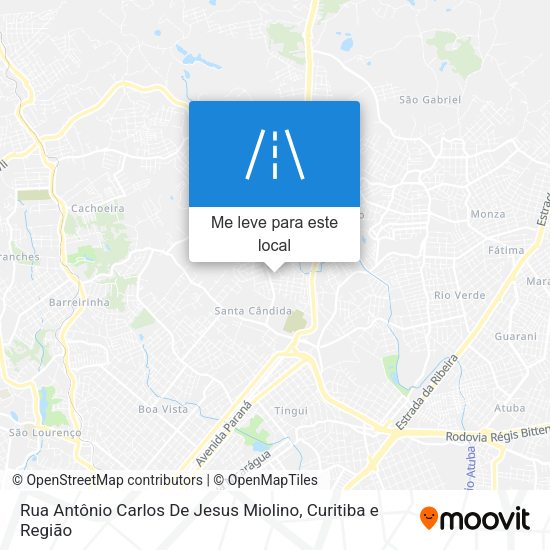 Rua Antônio Carlos De Jesus Miolino mapa