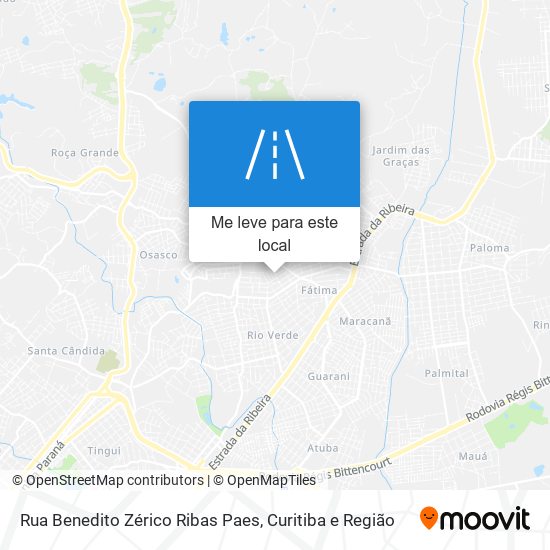 Rua Benedito Zérico Ribas Paes mapa