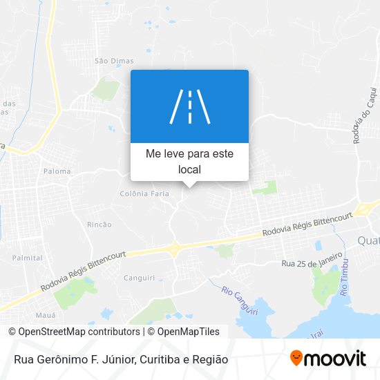 Rua Gerônimo F. Júnior mapa