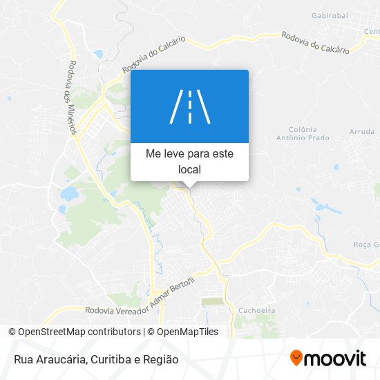 Rua Araucária mapa