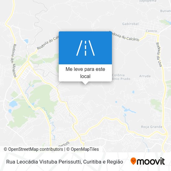 Rua Leocádia Vistuba Perissutti mapa