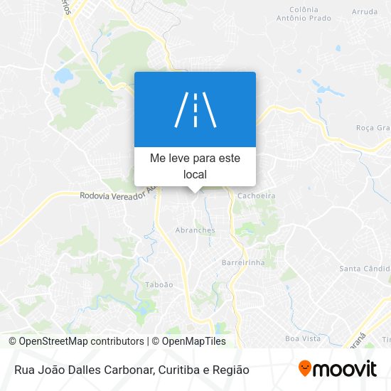 Rua João Dalles Carbonar mapa