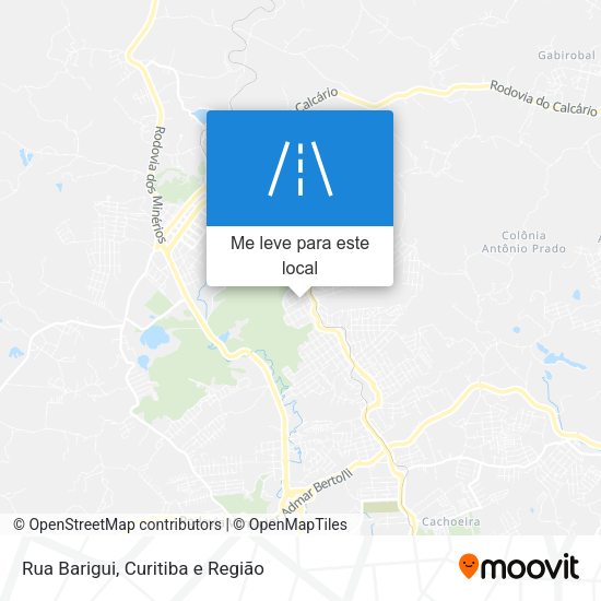 Rua Barigui mapa