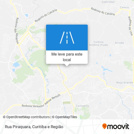 Rua Piraquara mapa