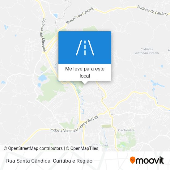 Rua Santa Cândida mapa