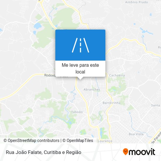 Rua João Falate mapa