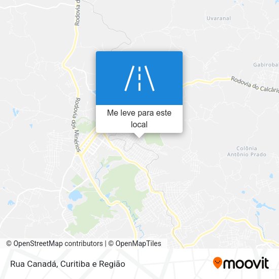 Rua Canadá mapa