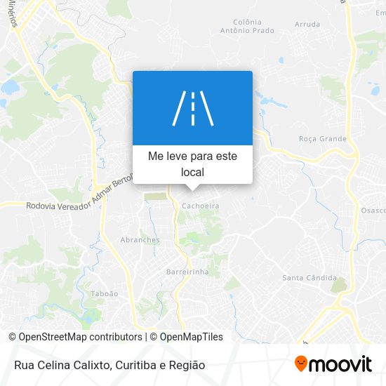 Rua Celina Calixto mapa