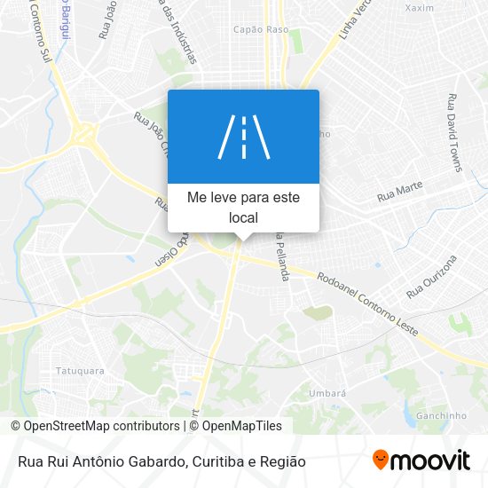 Rua Rui Antônio Gabardo mapa