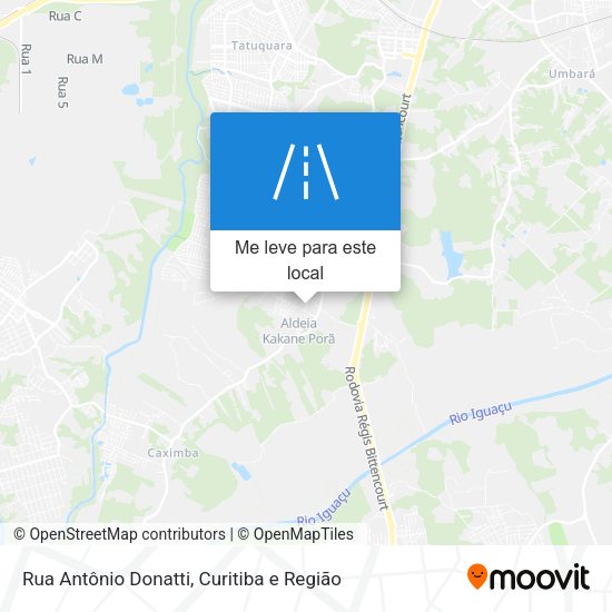 Rua Antônio Donatti mapa