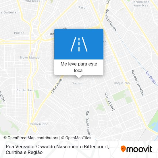 Rua Vereador Oswaldo Nascimento Bittencourt mapa
