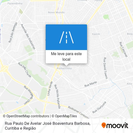 Rua Paulo De Avelar José Boaventura Barbosa mapa