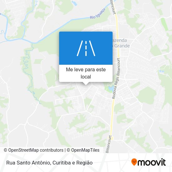 Rua Santo Antônio mapa