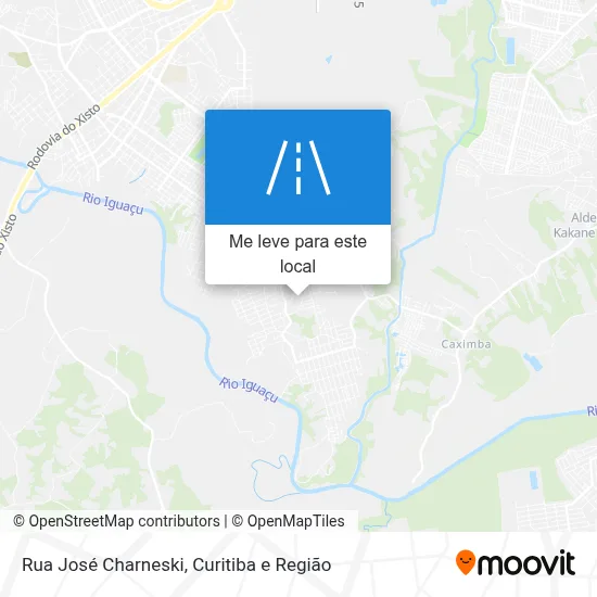 Rua José Charneski mapa