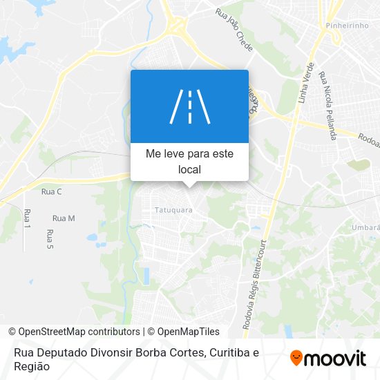 Rua Deputado Divonsir Borba Cortes mapa