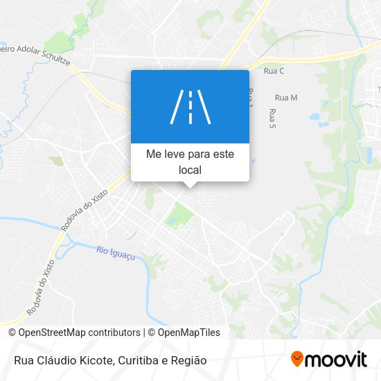 Rua Cláudio Kicote mapa