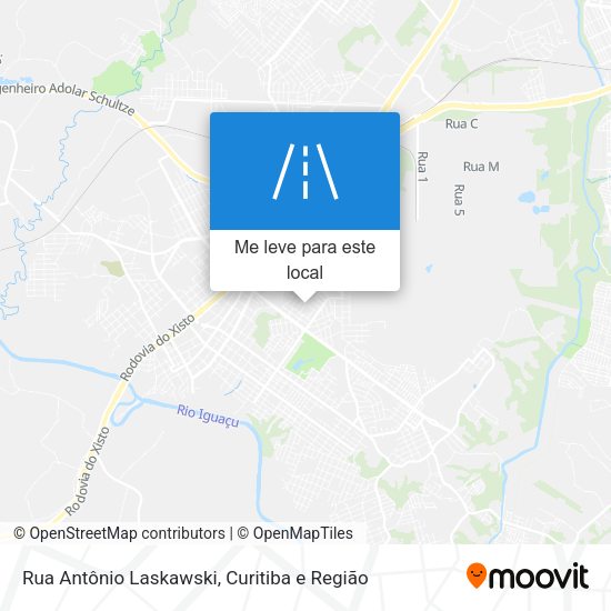 Rua Antônio Laskawski mapa